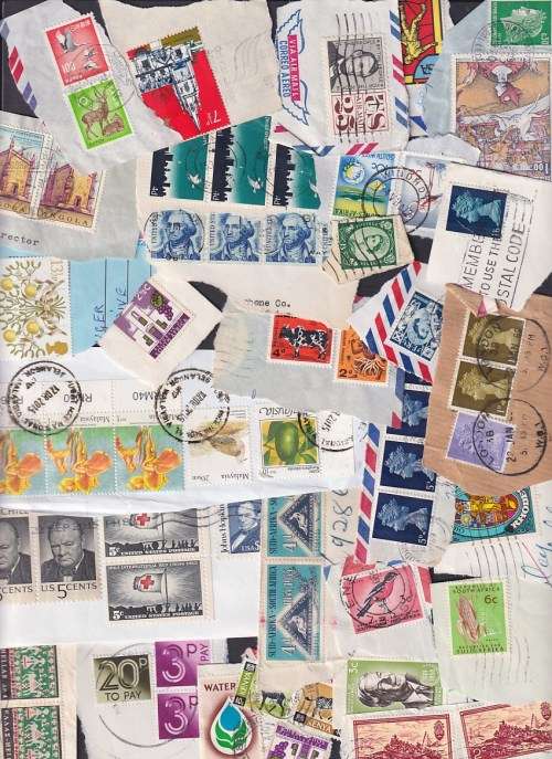 WORLD - a few hundred used stamps, good value lot (4 scans)